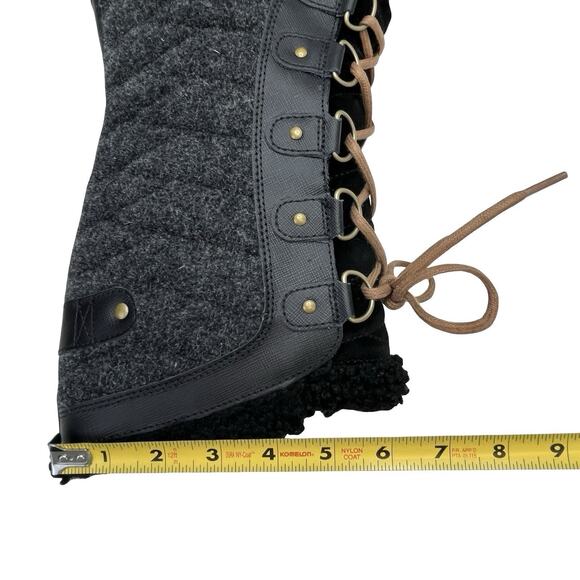 Sorel Tofino II Boots Women’s 9 Black Gray Faux Fur Waterproof Winter Snow - Picture 4 of 11